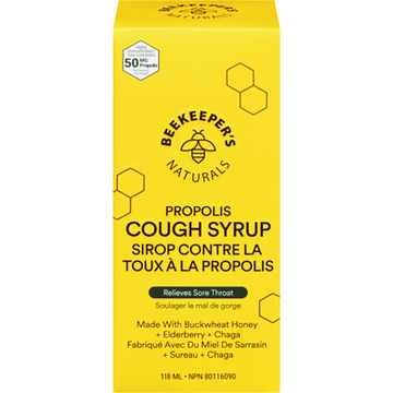 Beekeeper's Naturals: Propolis Cough Syrup For Sore Throat