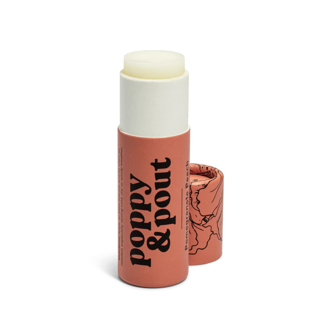 Poppy & Pout Lip Balm - Pomegranate Peach