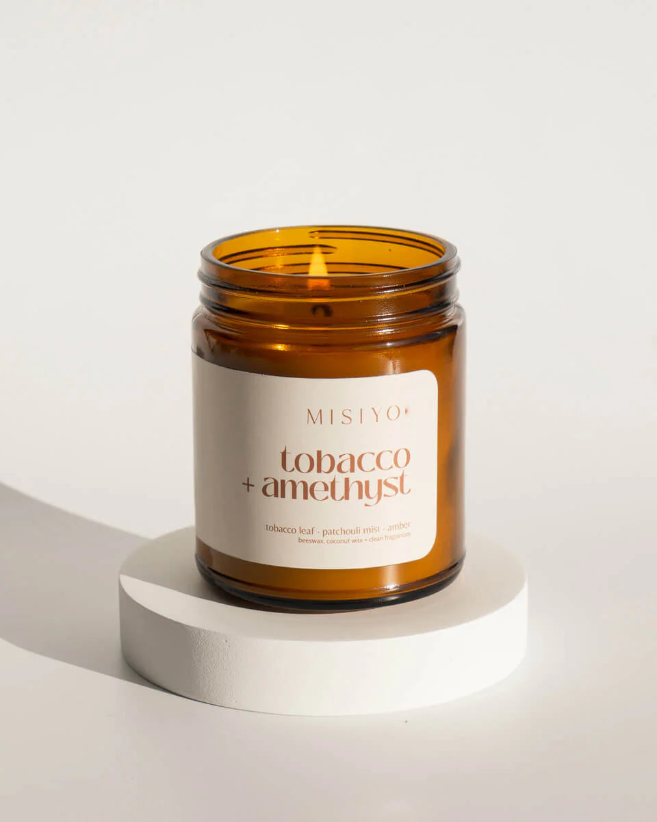 Misiyo Tobacco + Amethyst Candle
