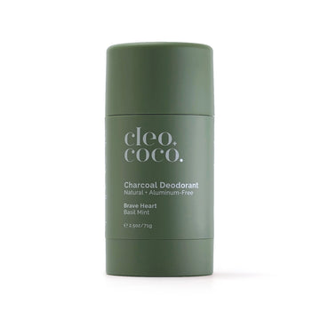 Cleo+Coco Charcoal Deodorant - Brave Heart, Basil Mint