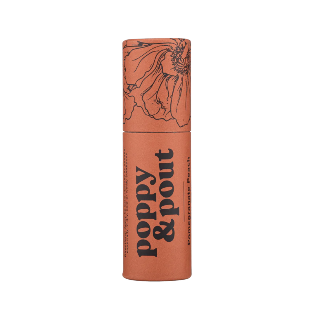 Poppy & Pout Lip Balm - Pomegranate Peach