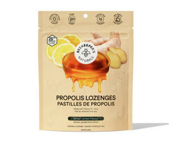 Beekeeper's Naturals Ginger Lemon Propolis Lozenges