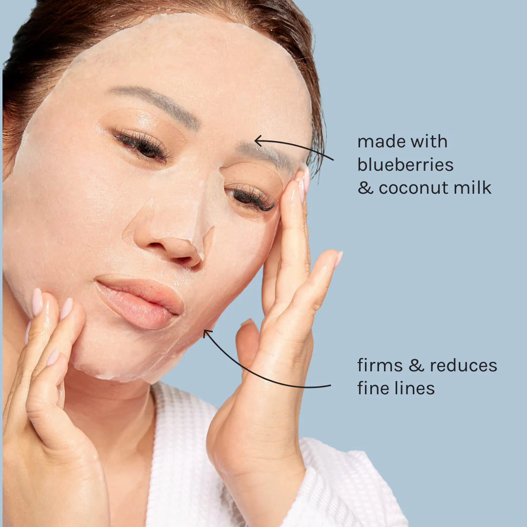 ESW Beauty Blueberry Coconut Milk Firming Sheet Mask