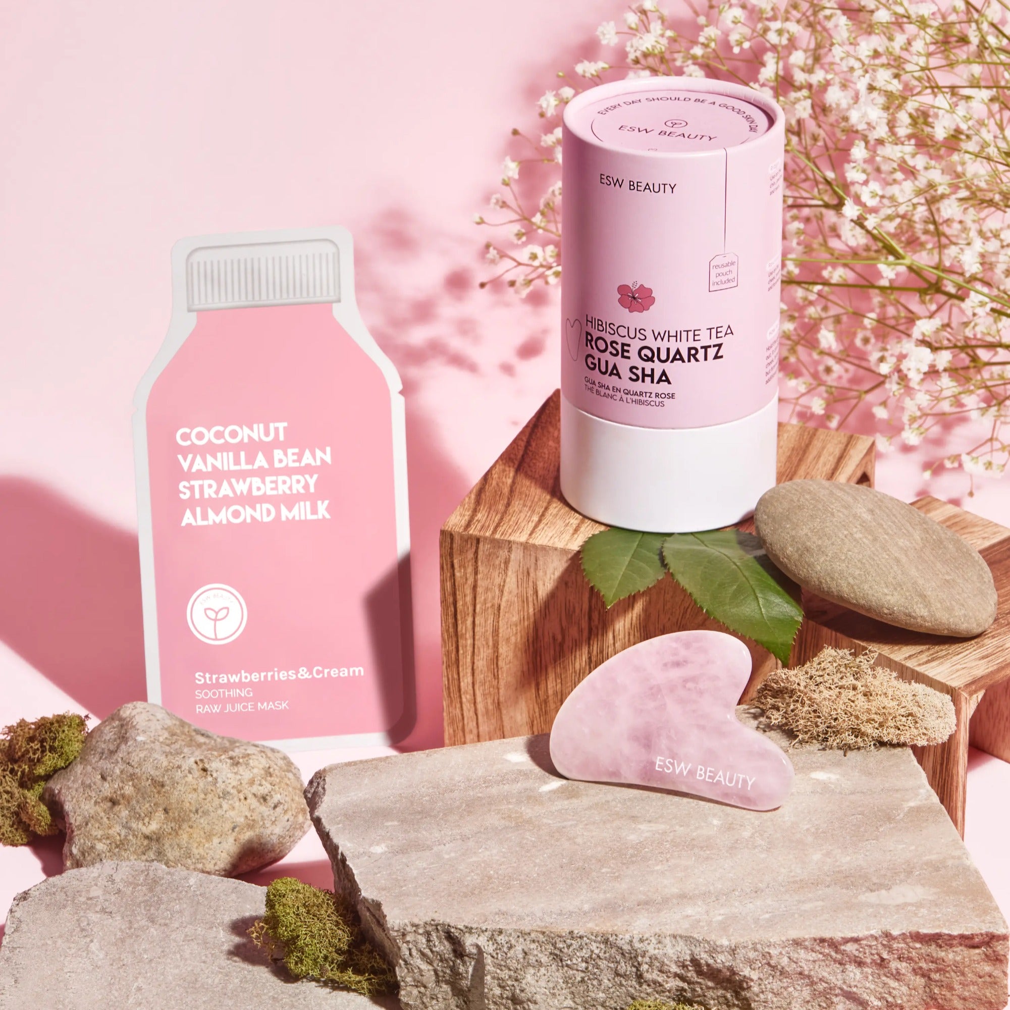 ESW Beauty Strawberries and Cream Soothing Raw Juice Sheet Mask