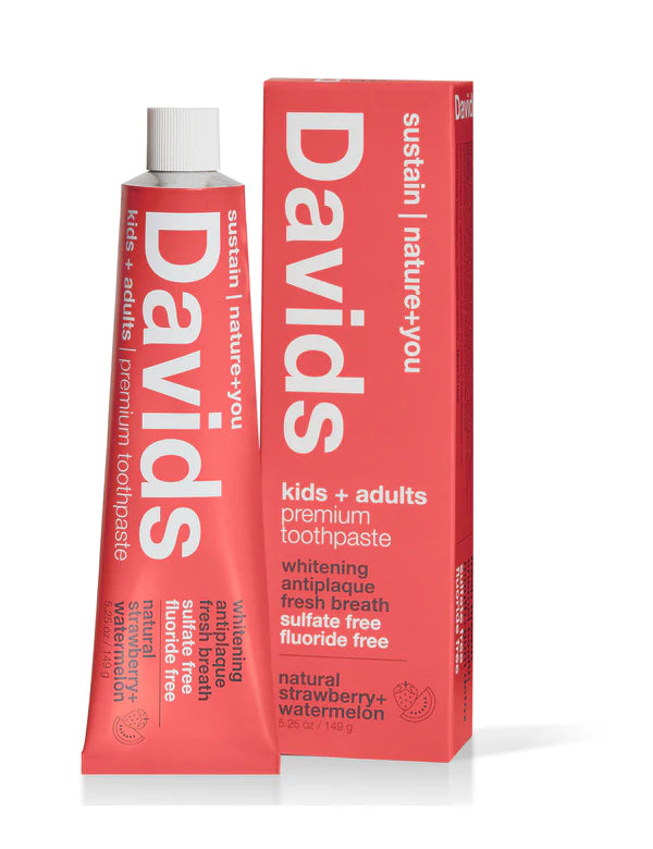 Davids Premium Toothpaste (Strawberry Watermelon / Kids + Adults / 5.25 oz)