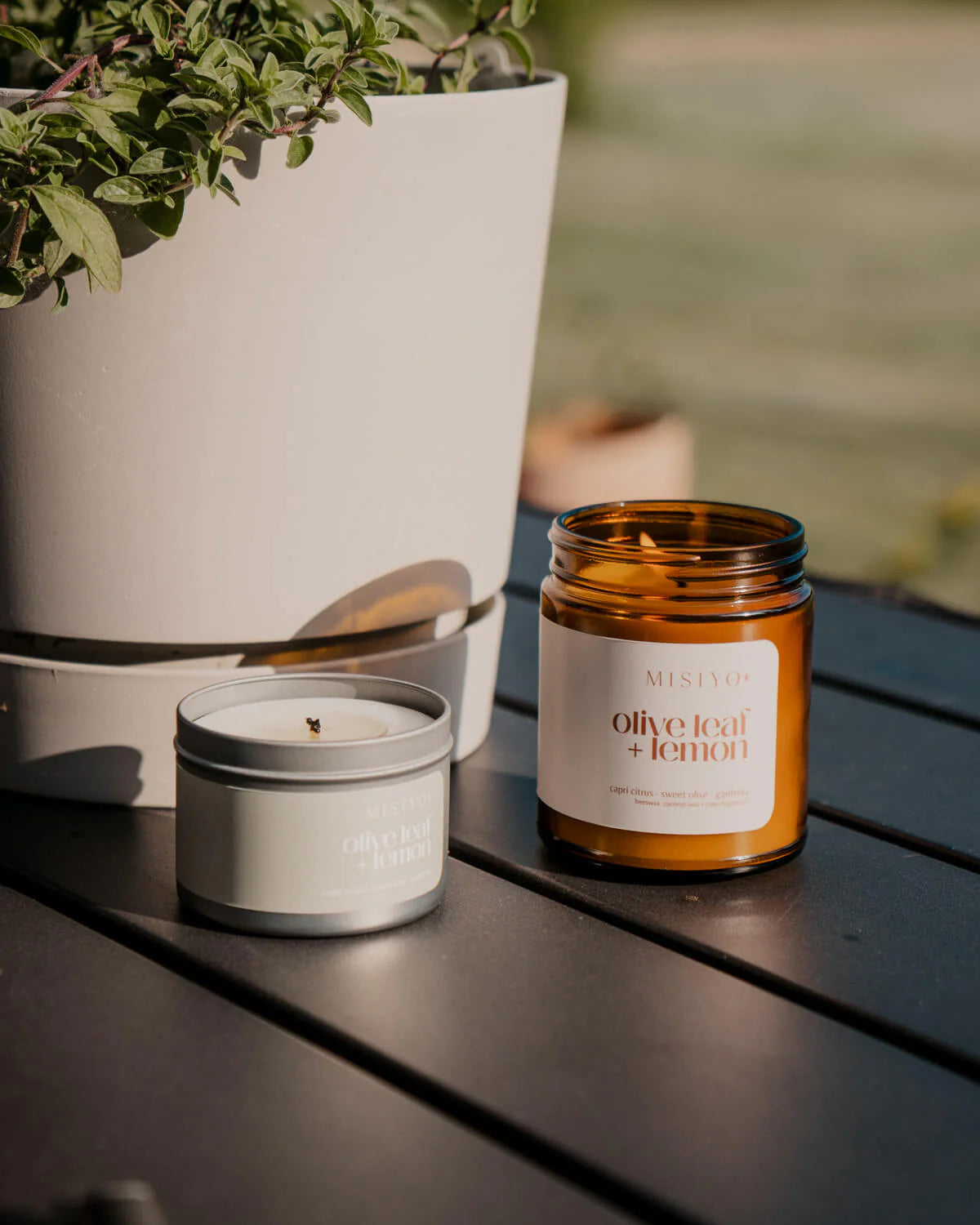 Misiyo Olive Leaf + Lemon Candle