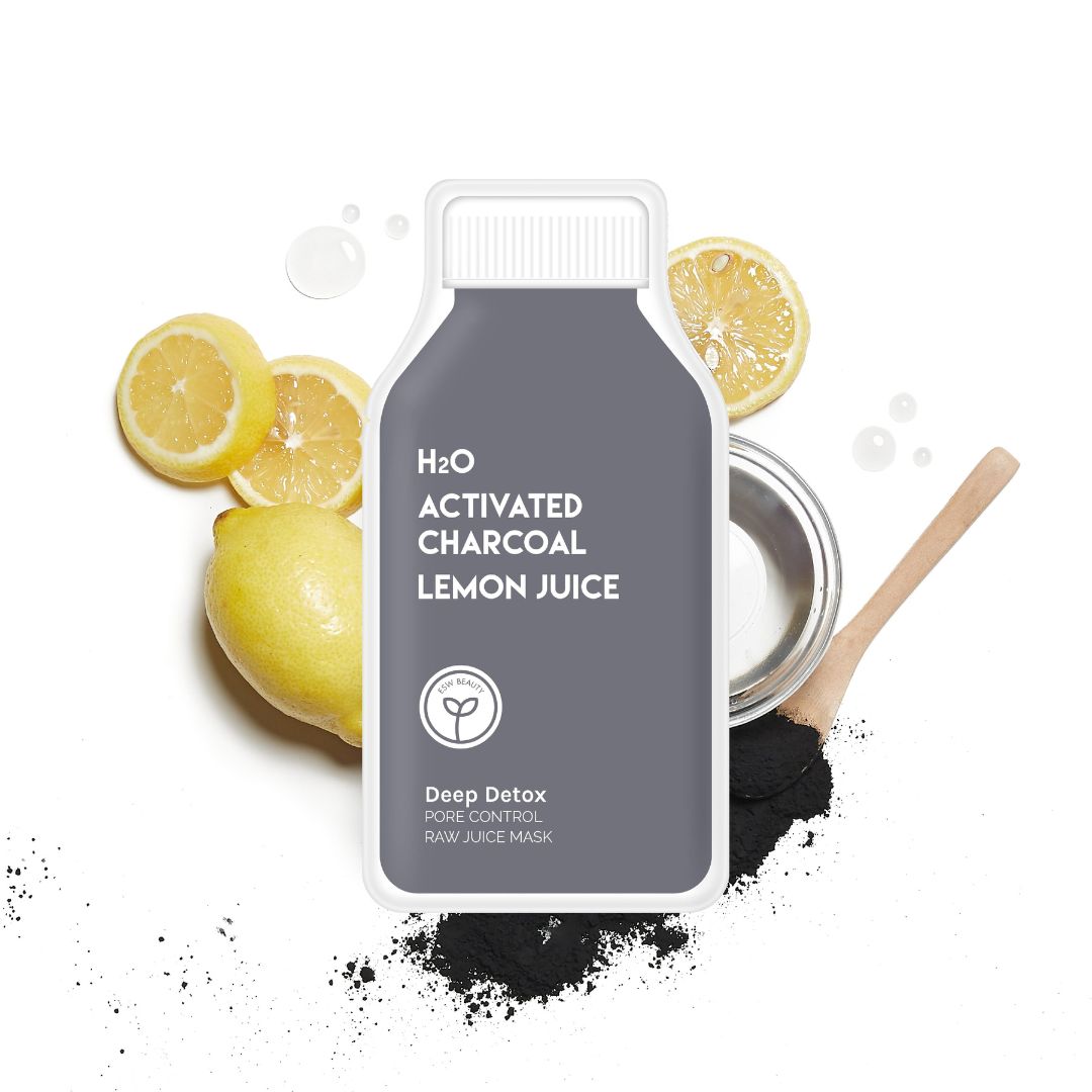 ESW Beauty Activated Charcoal Lemon Juice Deep Detox Sheet Mask
