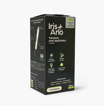 Iris+Arlo 100% Organic Cardboard Applicator Super Tampons (14 tampons)
