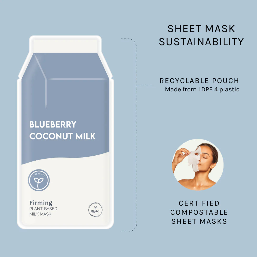 ESW Beauty Blueberry Coconut Milk Firming Sheet Mask