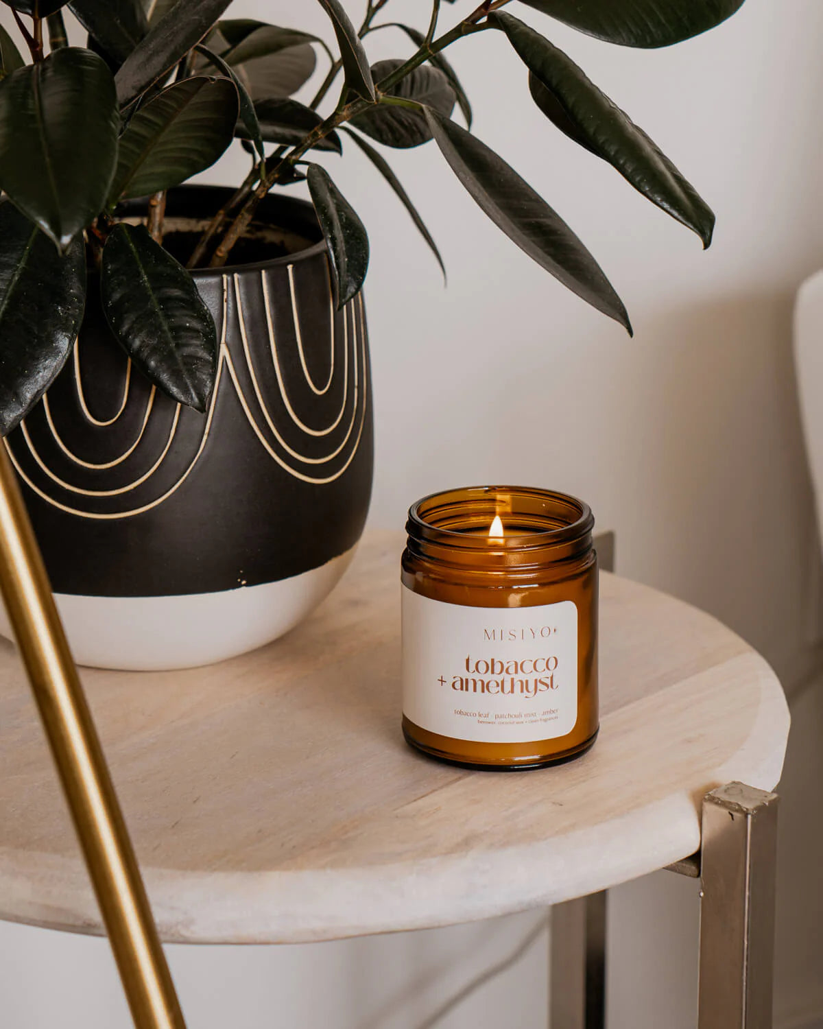 Misiyo Tobacco + Amethyst Candle