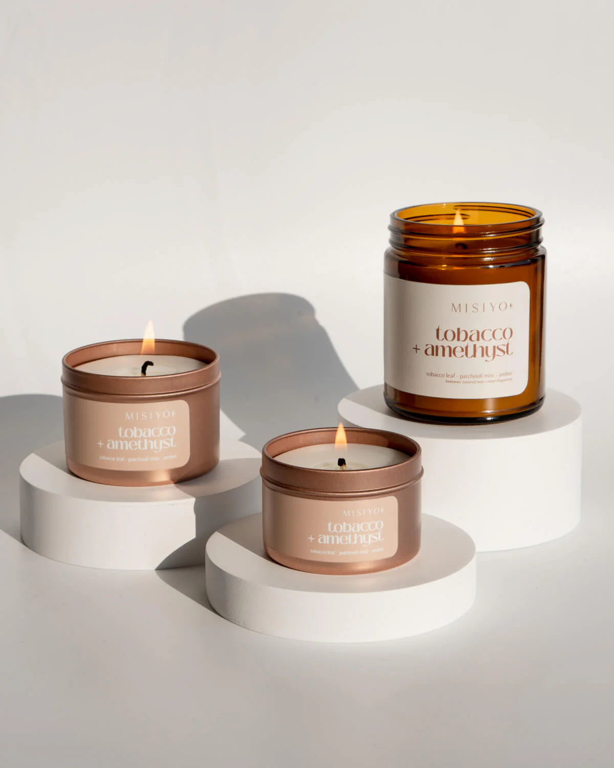 Misiyo Tobacco + Amethyst Candle