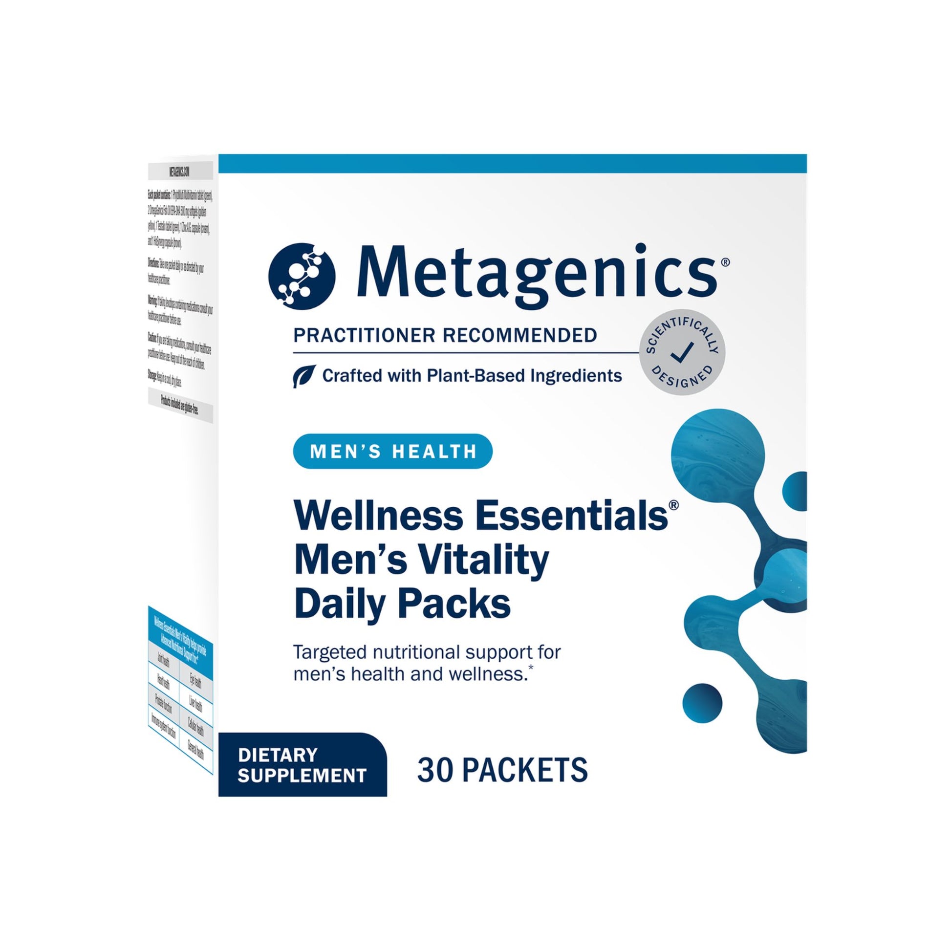 Front packaging of Metagenics Men’s Vitality Daily Packs (30 packets)