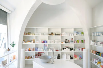 Large arches white aesthetic beauty retailer