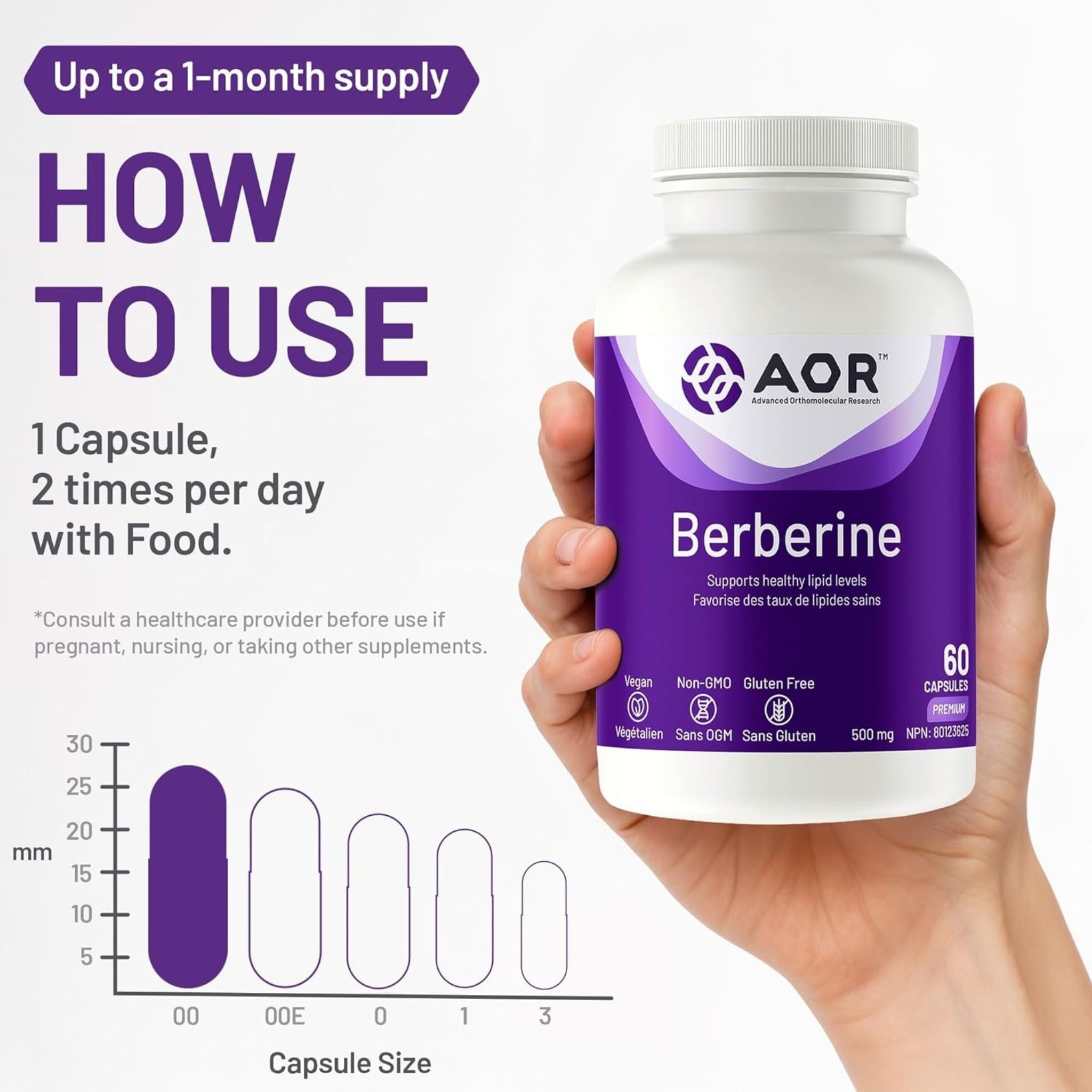 How to Use AOR Berberine 500 mg capsules