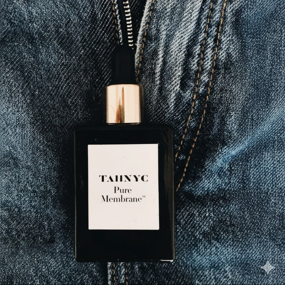 TAHNYC Pure Membrane serum styled on marble surface under sunlight – The Pharmacy Lab