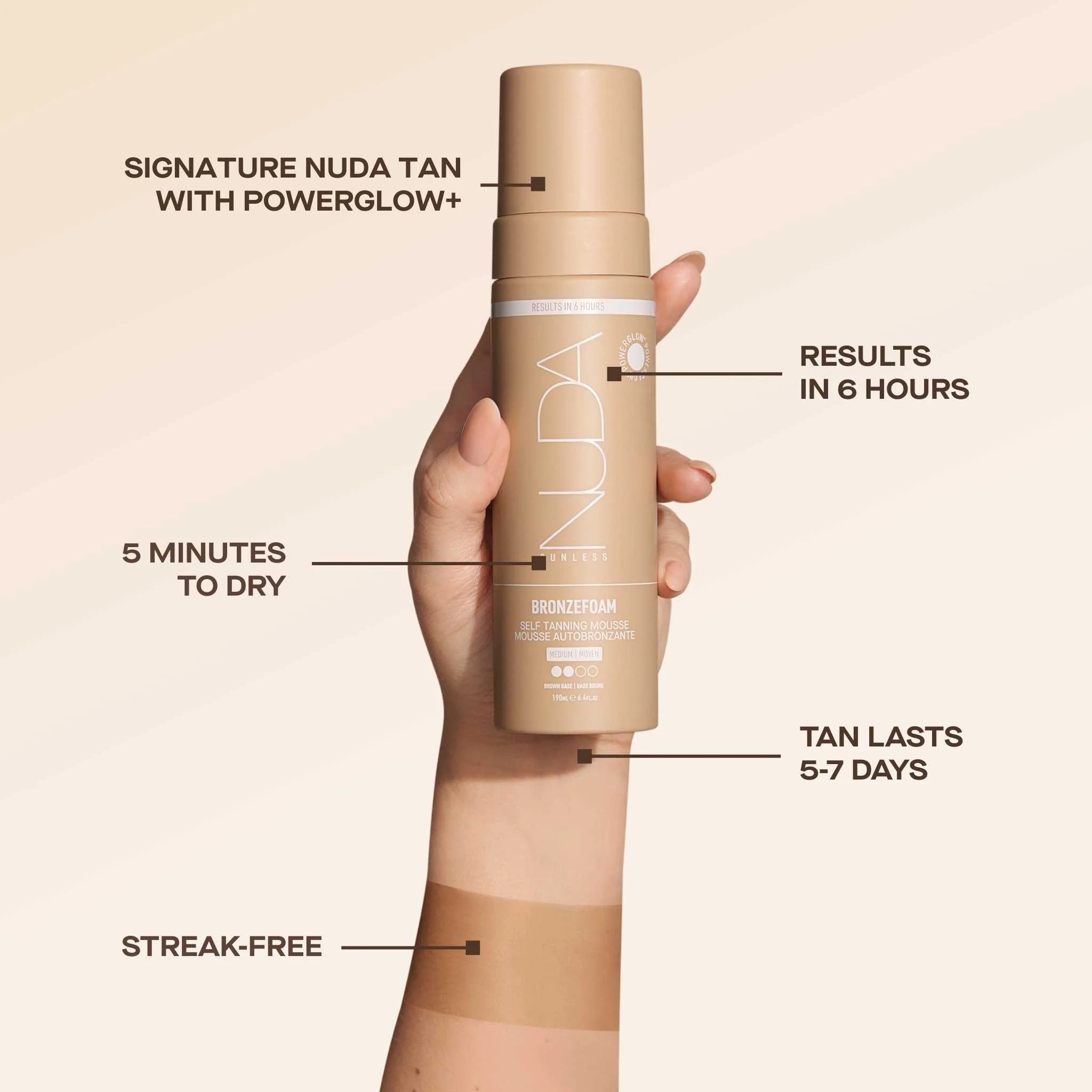 NUDA Bronzefoam Self Tanning Mousse