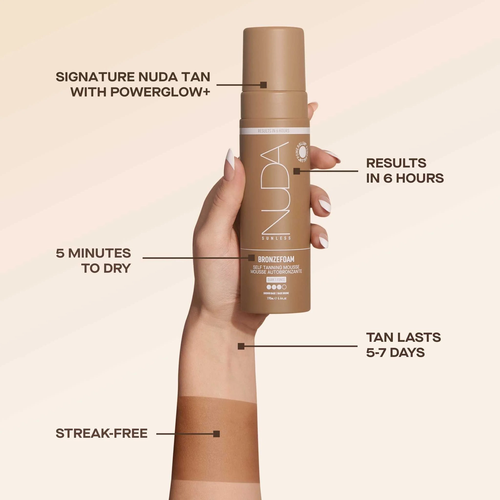 NUDA Bronzefoam Self Tanning Mousse