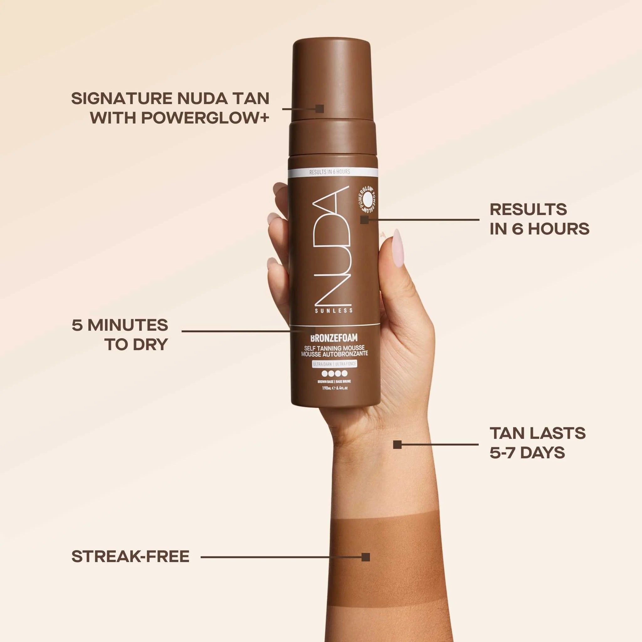 NUDA Bronzefoam Self Tanning Mousse