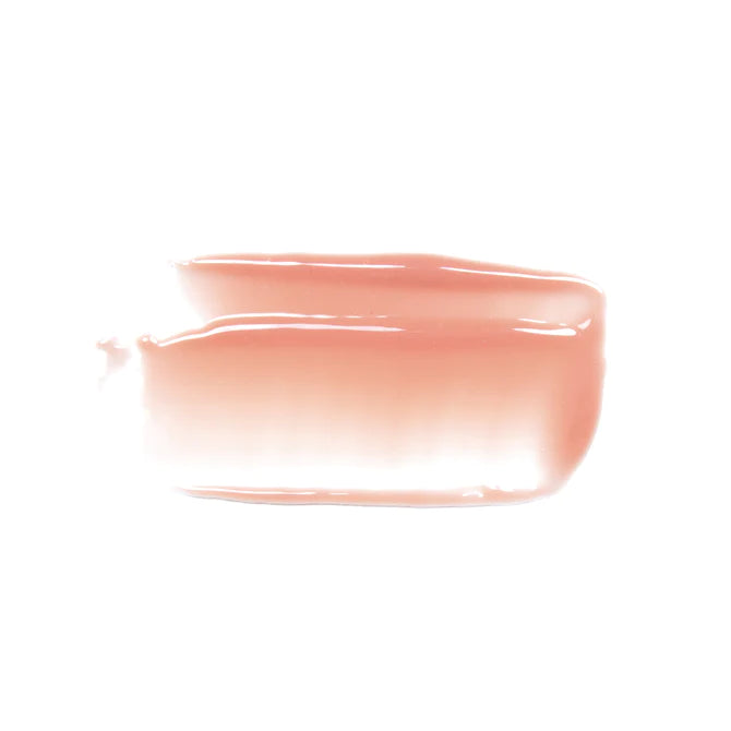 Close-up swatch of neutral pink 100% Pure Fruit Pigmented Lip Gloss texture.
