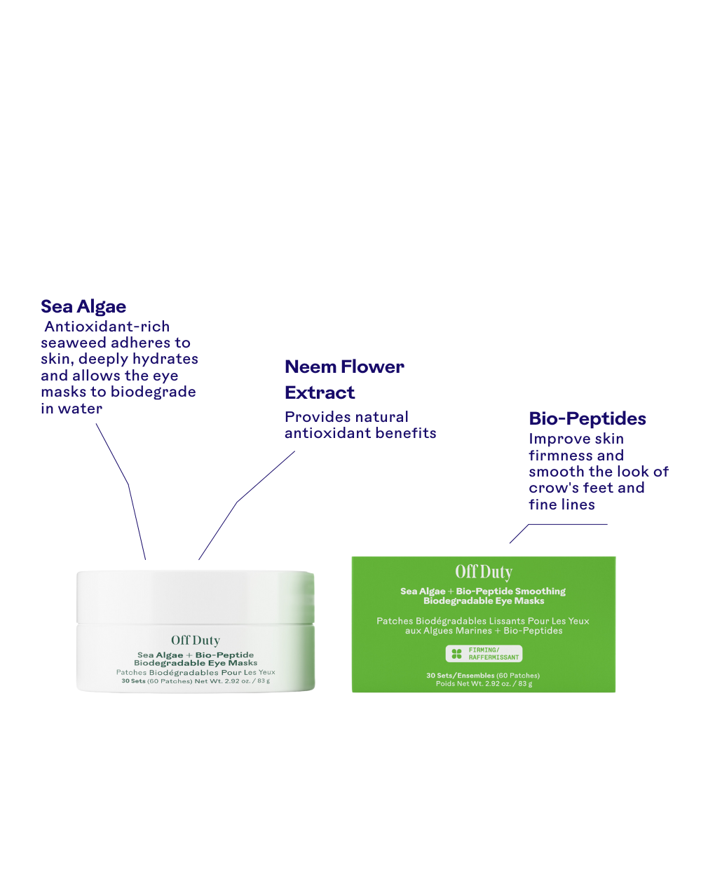 Three Ships Off Duty Biodegradable Eye Masks (30 Sets)