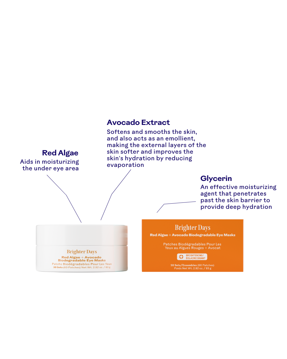 Three Ships Brighter Days Biodegradable Eye Masks