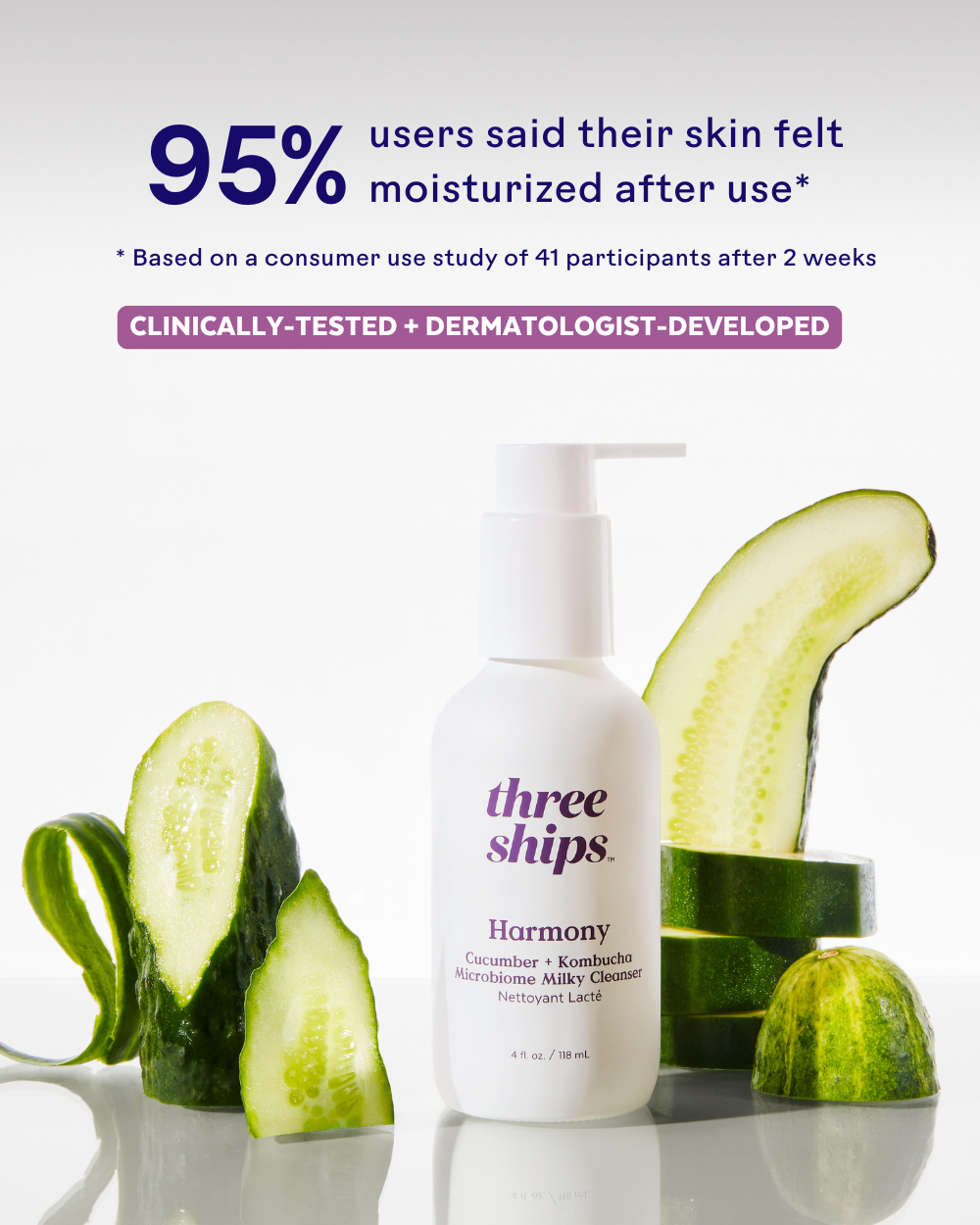 Three Ships Harmony Cucumber + Kombucha Cleanser