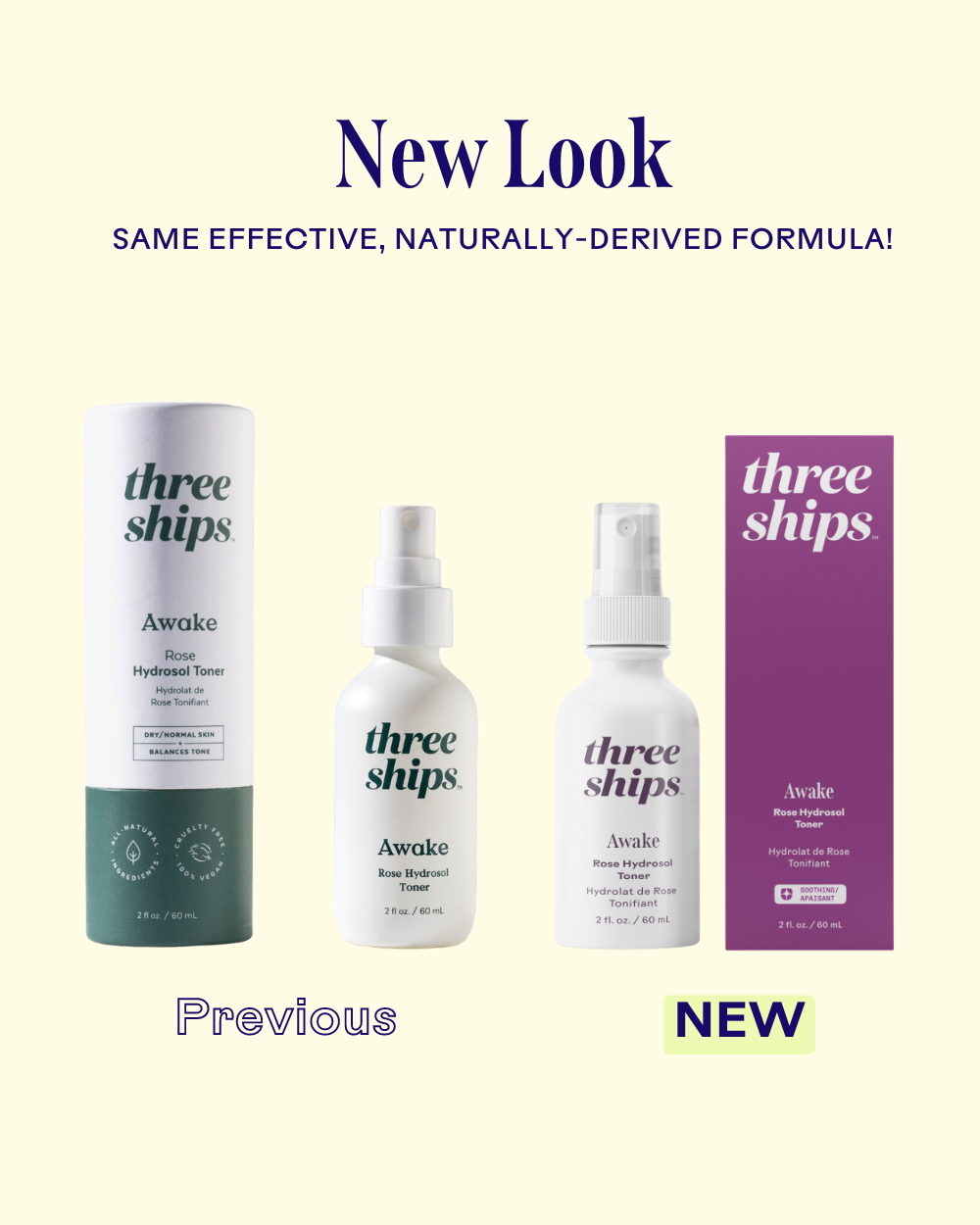 Three Ships Awake Rose Hydrosol Toner