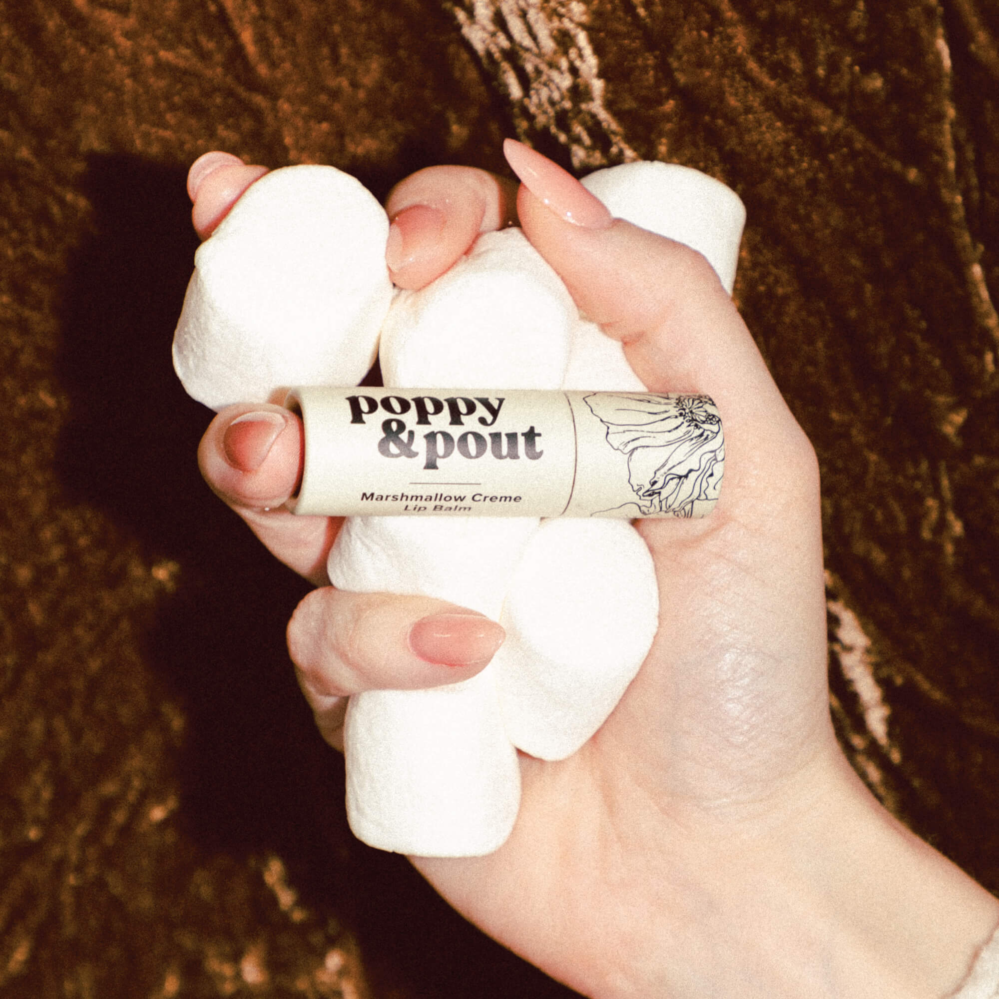 Poppy & Pout Lip Balm - Marshmallow Creme