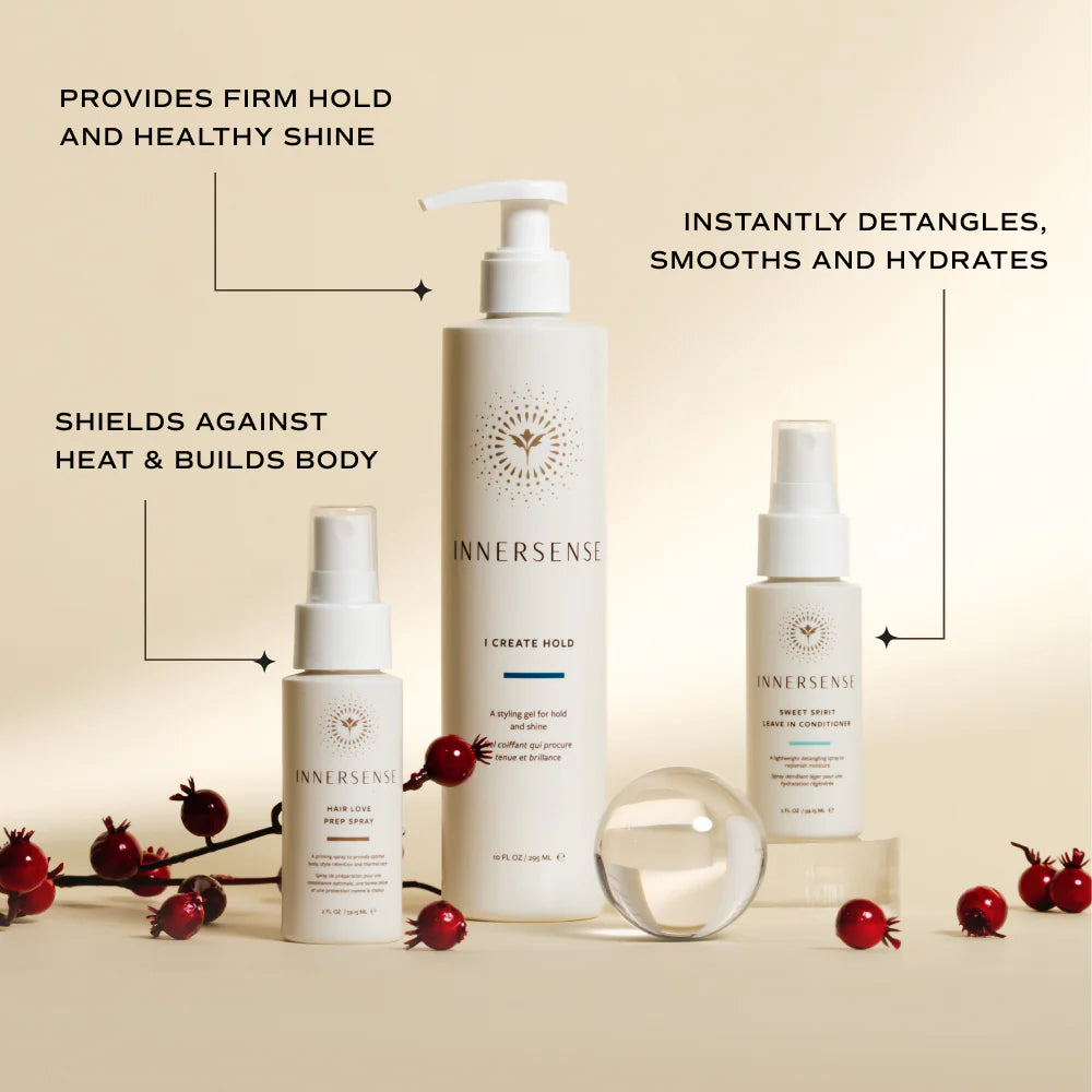 Innersense Sleek Stylers Set (I Create Hold, Leave-in Conditioner, & Prep Spray)