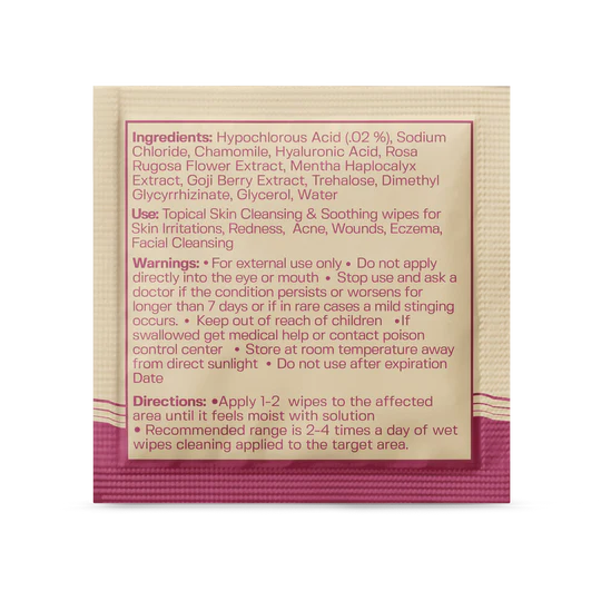 Base Laboratories Hypochlorous Acid Wipes-For Skin & Face