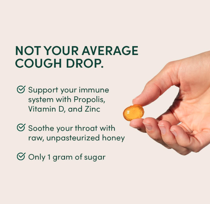 Beekeeper's Naturals Ginger Lemon Propolis Lozenges