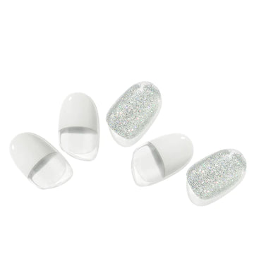 EdgeU Perfect Gel Nail Wrap Glam White French