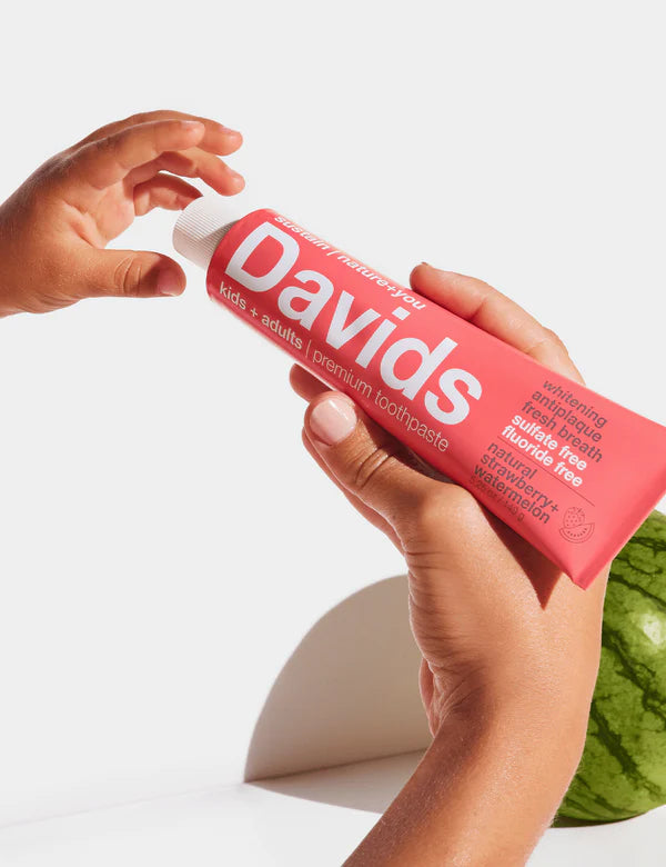 Davids Premium Toothpaste (Strawberry Watermelon / Kids + Adults / 5.25 oz)