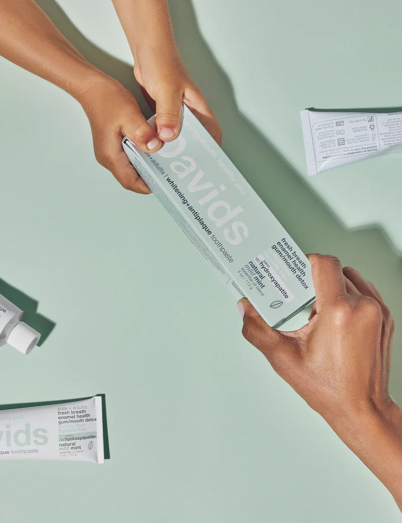 Davids Nano-Hydroxyapatite Toothpaste (Kids + Adults / mild mint / 4oz)