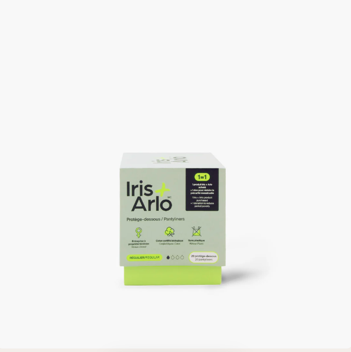 Iris+Arlo 100% Organic Cotton Pantyliners (20 pads)