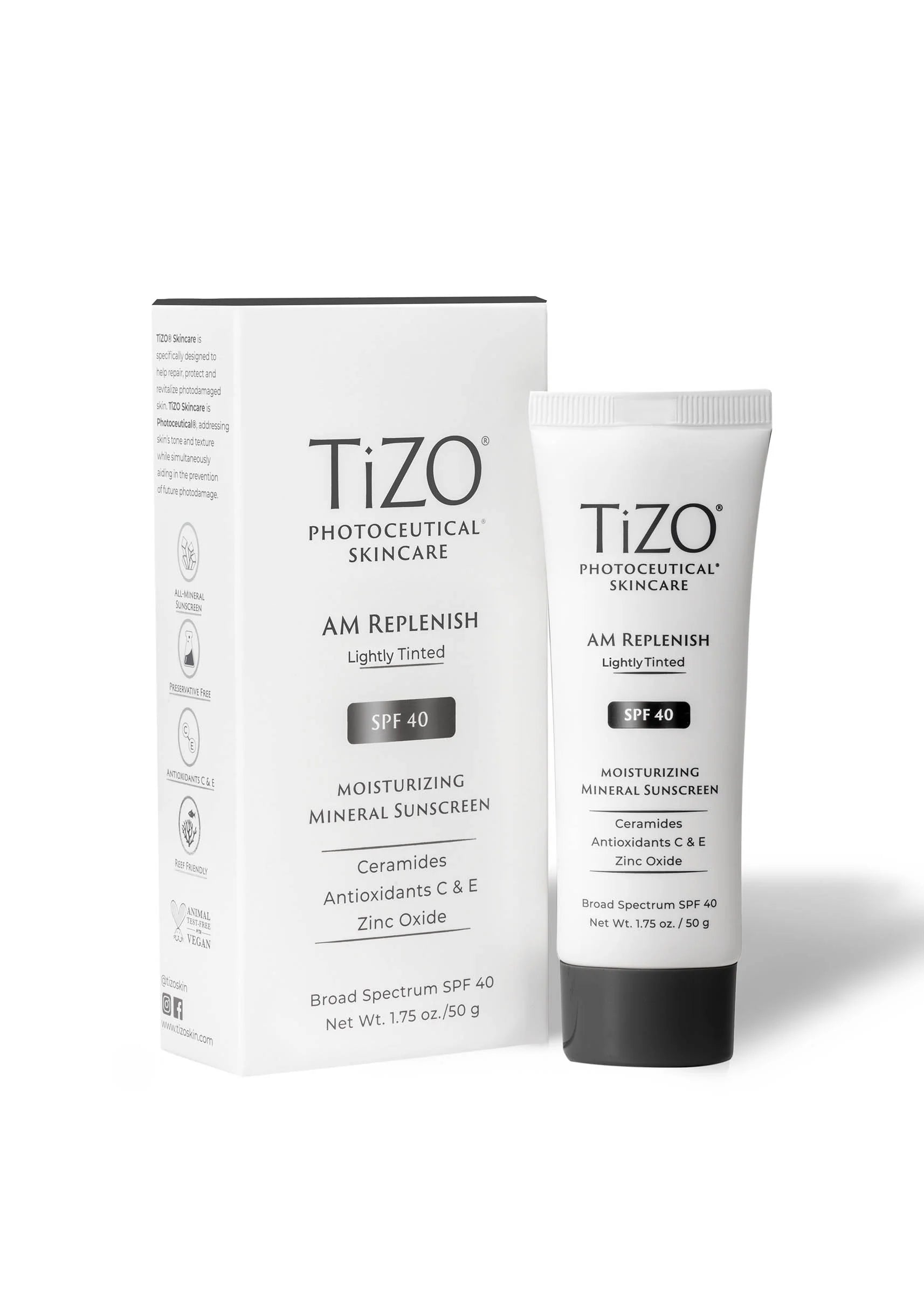 TiZO AM Replenish Lightly Tinted SPF 40