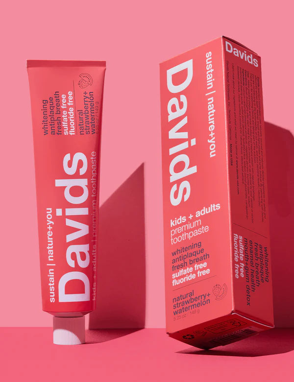 Davids Premium Toothpaste (Strawberry Watermelon / Kids + Adults / 5.25 oz)