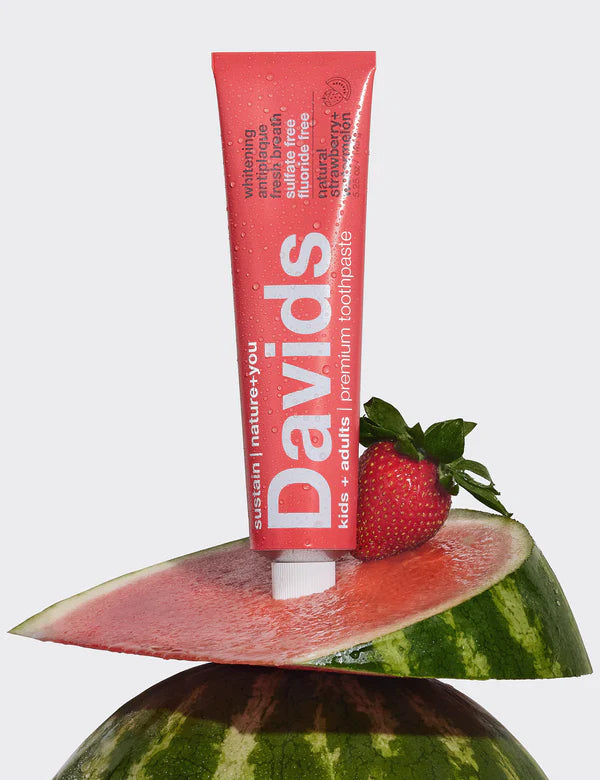 Davids Premium Toothpaste (Strawberry Watermelon / Kids + Adults / 5.25 oz)