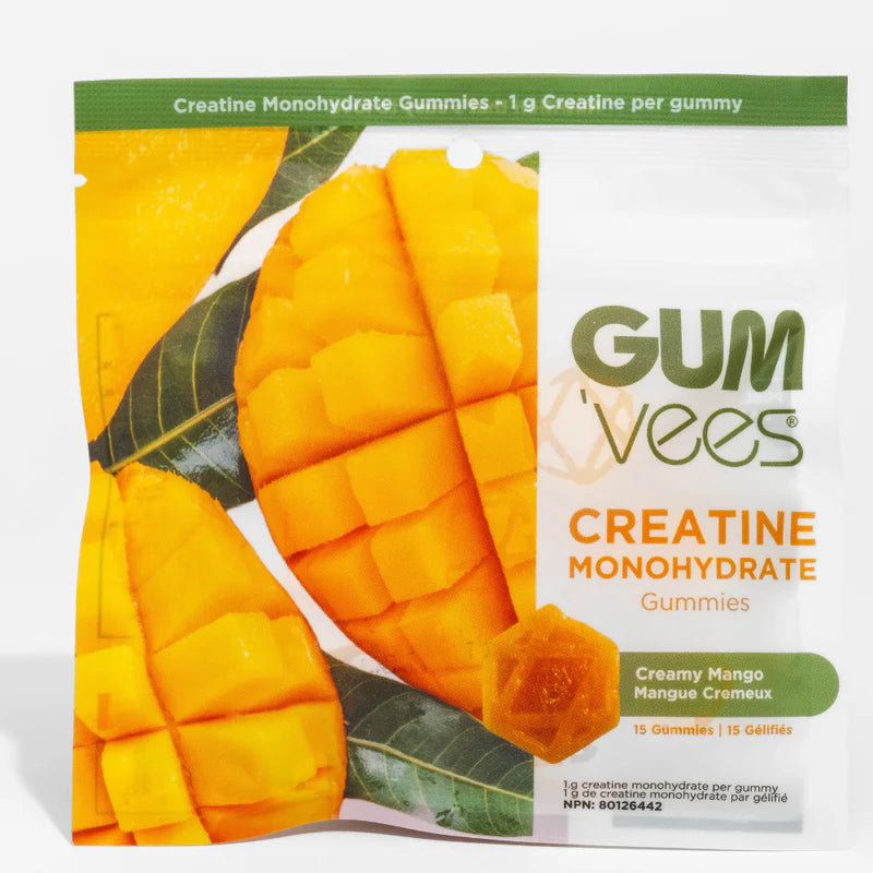 GUM'Vees Creamy Mango Creatine Monohydrate Gummies (Individual Pack)