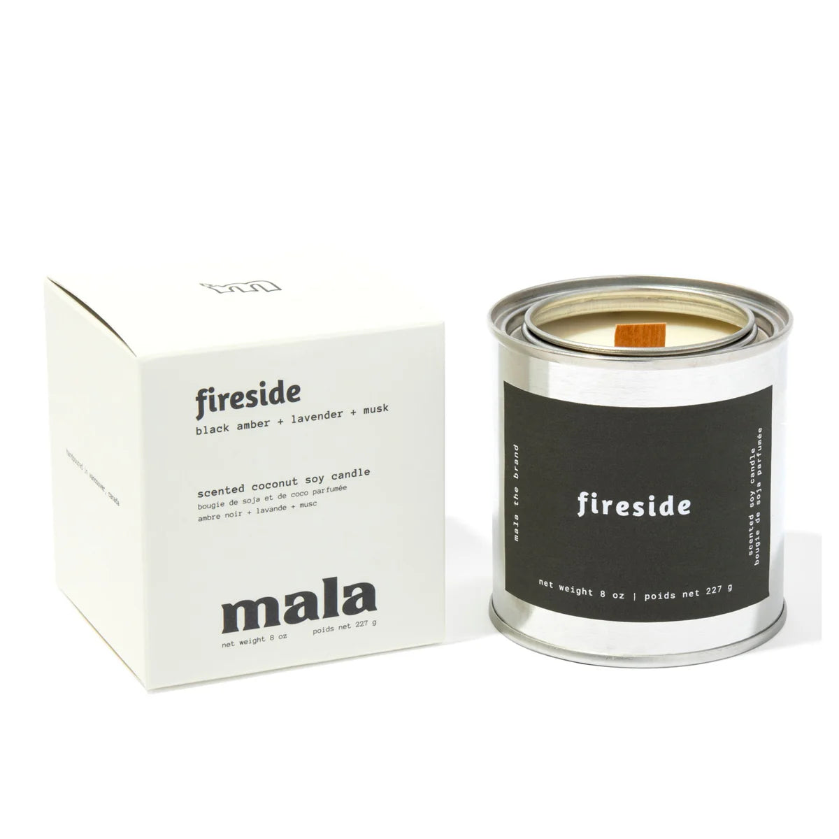 Mala the Brand: Fireside Scented Coconut-Soy Candle