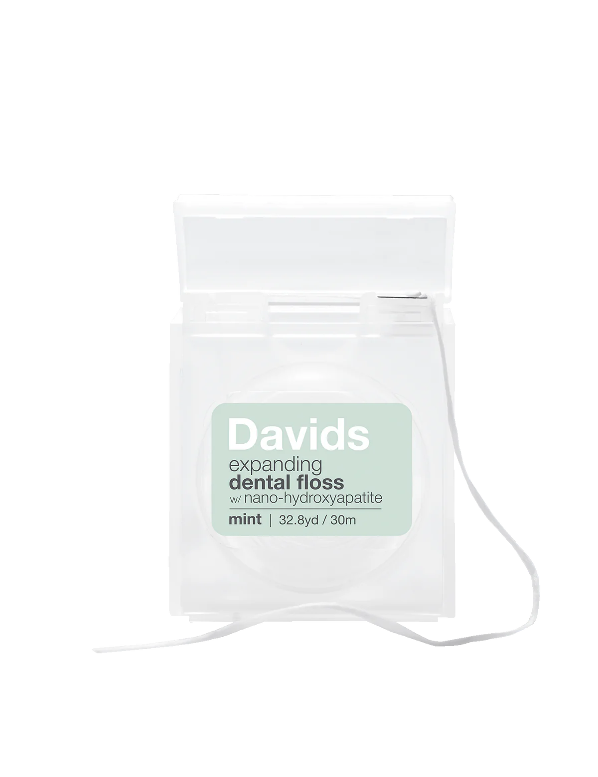 Davids Expanding Dental Floss w/ Refillable Dispenser (mint) 30m
