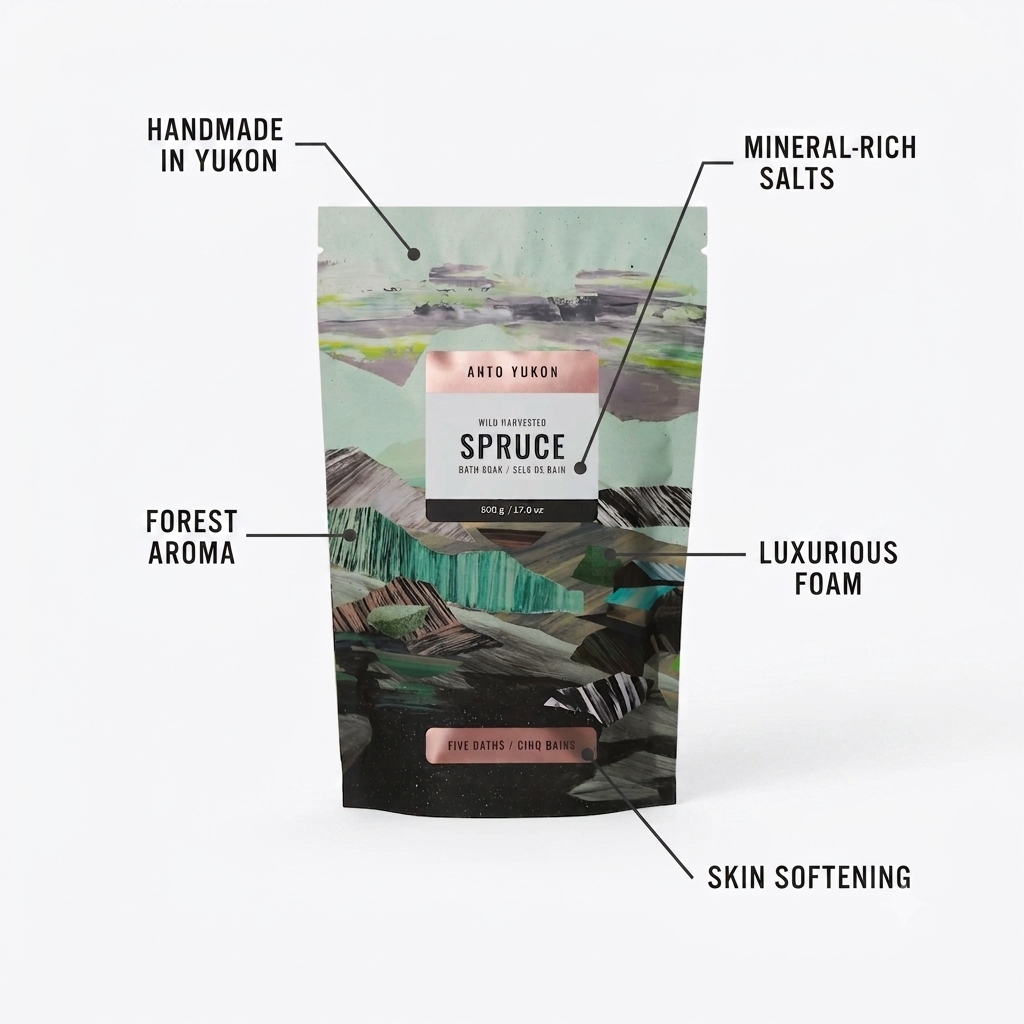 Forest-inspired foaming bath soak