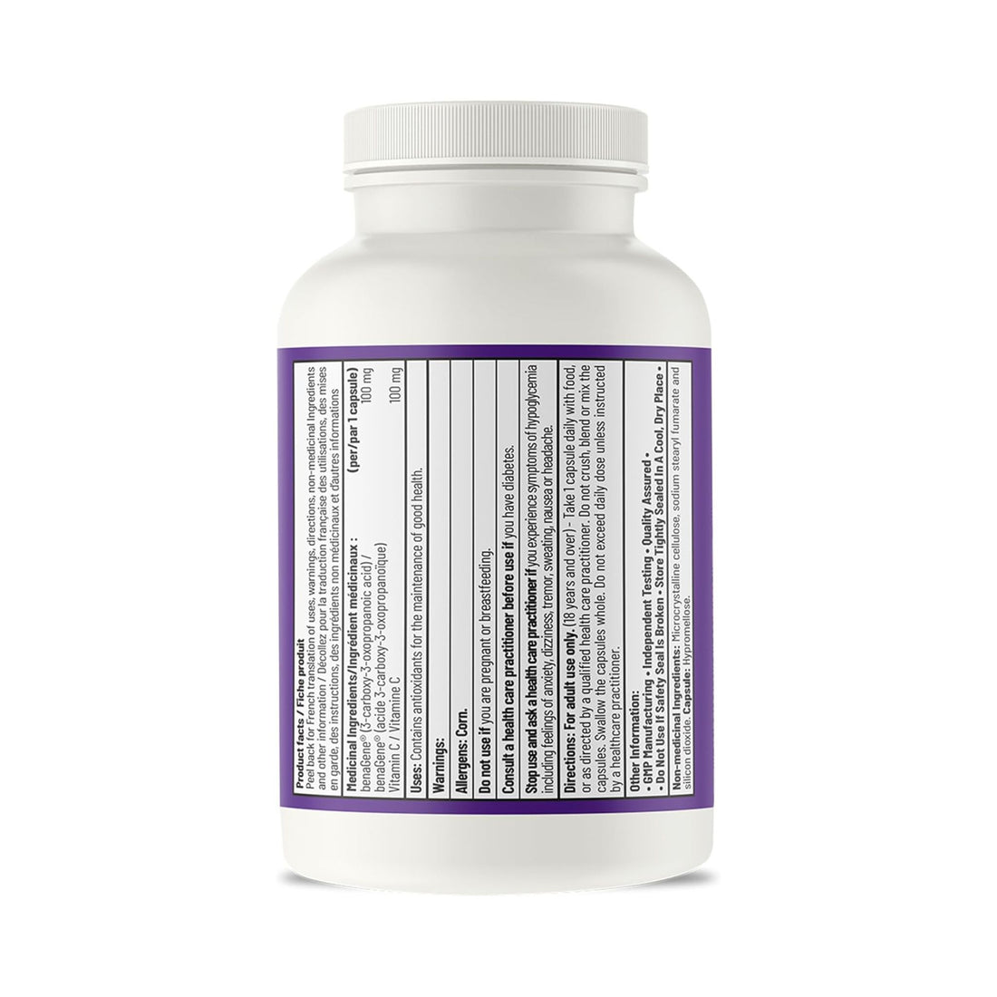 AOR benaGene supplement bottle on a white background