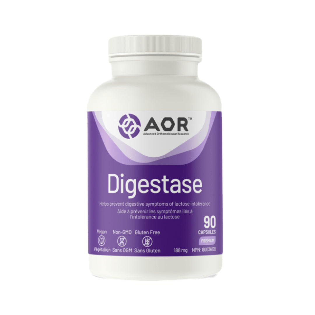 AOR Digestase supplement bottle on a white background