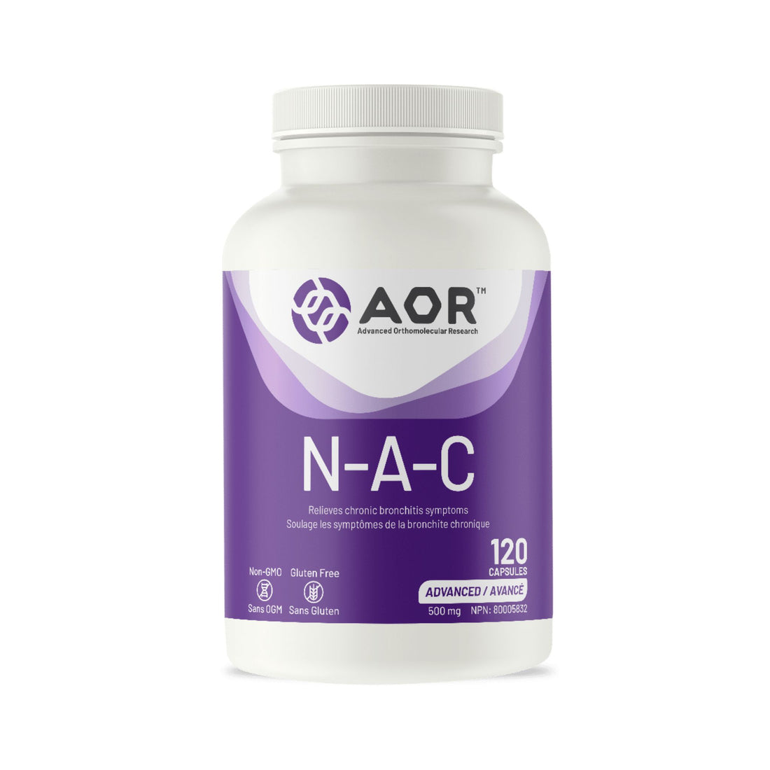 AOR N-A-C supplement bottle on a white background