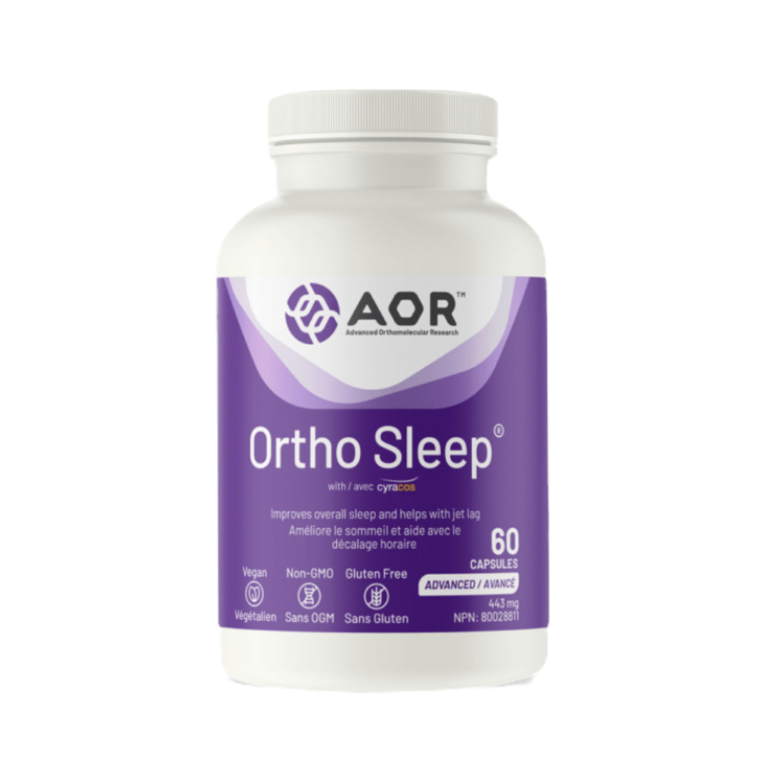 AOR Ortho Sleep supplement bottle on a white background