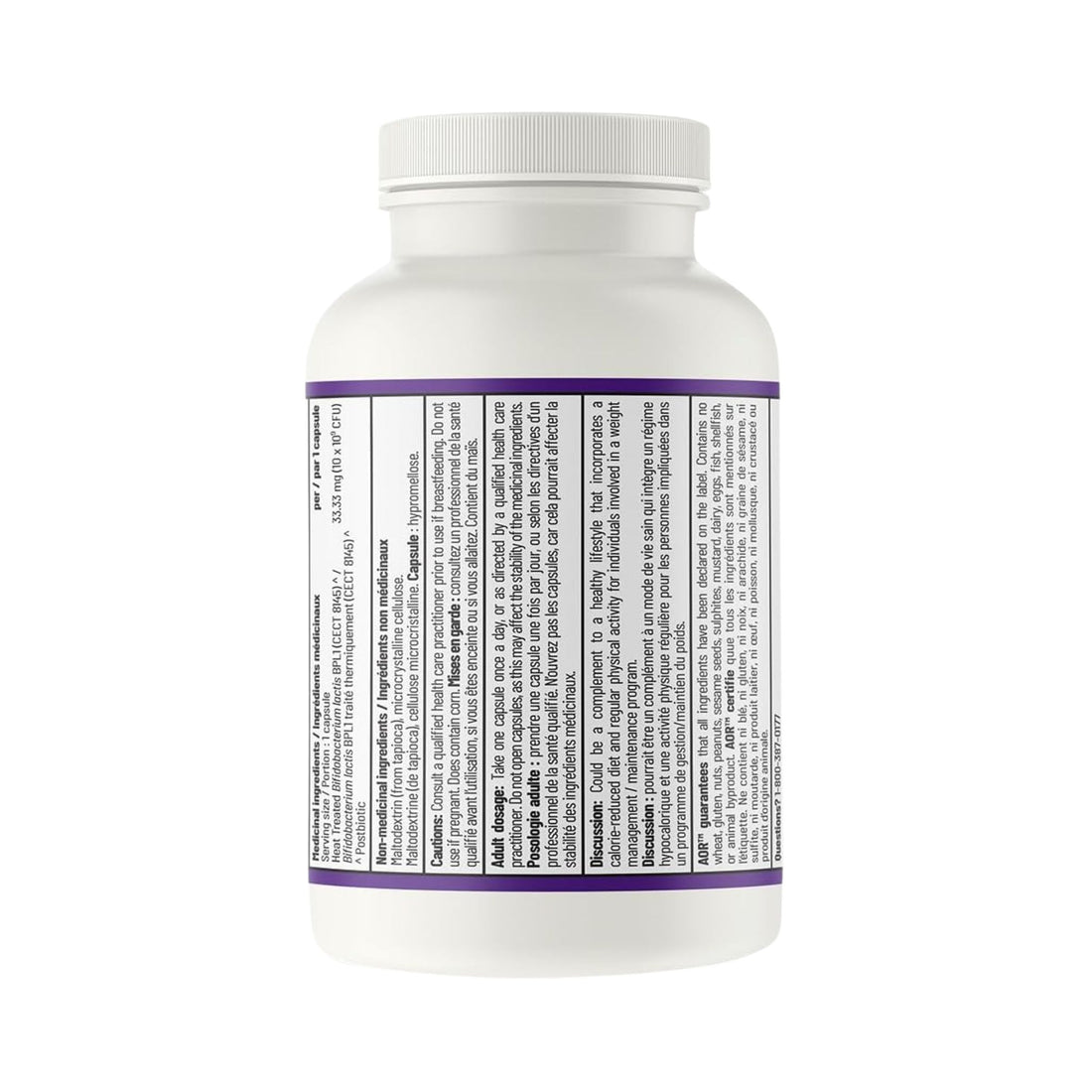 AOR Postbiotic Boost bottle with 60 capsules for digestive balance