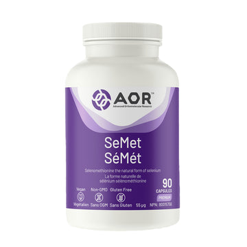 AOR SeMet supplement bottle on a white background