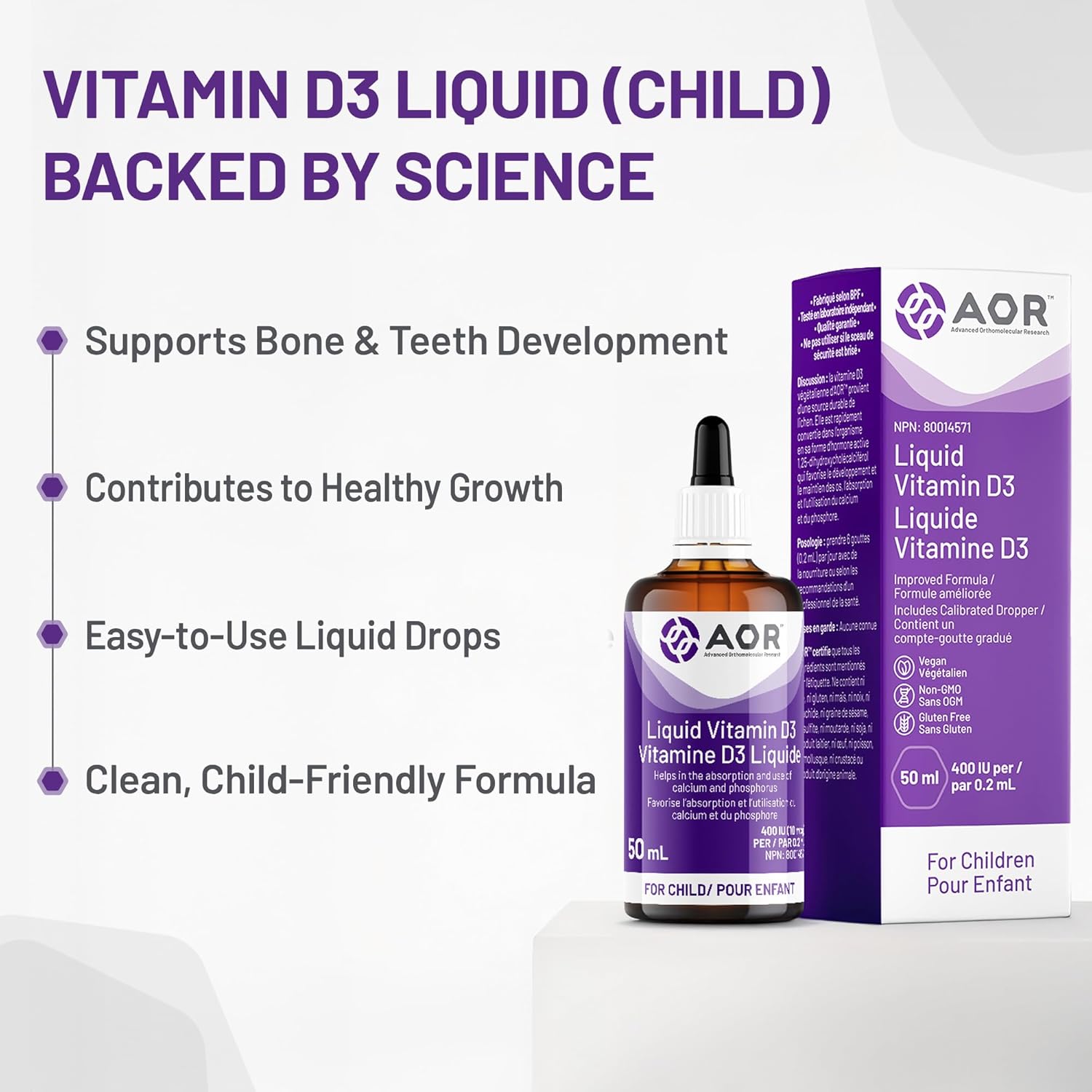 AOR Vitamin D3 Liquid (Child)