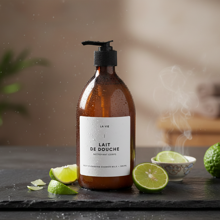 Atelier La Vie Apothicaire Body Cleansing Shower Milk Lime Bergamot with lime